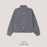 Merrick Velour High Neck Cardigan