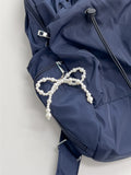 Lace & pearl ribbon shoes charm