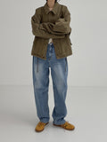 Dying Washing Cotton Oversized Fit Blouson