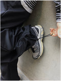 Tail Curved Wide Cotton Pants