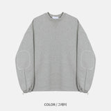 Elbow patch string sweatshirt