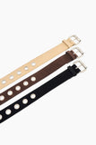 Single eyelet belt