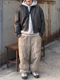 Wave shirring brushed padded pants