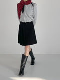 Half Pleats Midi Skirt