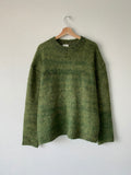 Two-Tone Mohair Brush Knit