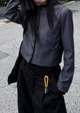 COLLARLESS CURVE JACKET