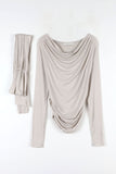 Modal shirring muffler top