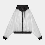 Translucence plastic zip-up