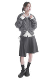 BELTED UNBAL STRIPE SKIRT
