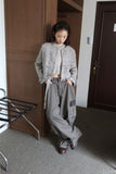 Leaf tassel tweed jacket