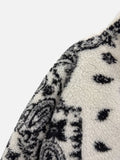 Paisley Quilted Over Fleece Zip-Up