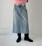 Bay Teen Denim H-Line Long Skirt