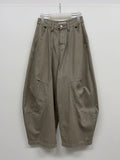 Curved Balloon Wide Denim Pants