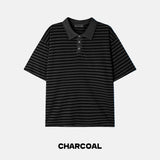 Pigment Stripe Collar Short Sleeve Tee