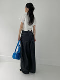 Epee Two-Way Zip-Up Crop Shirt