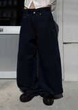 SOLID TWILL WIDE PANTS