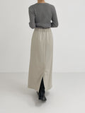 Vent High Waist Long Skirt