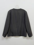 [Setup Available/Three-Piece] Bird No-Collared Loose-Fit Jacket
