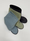 Denim Folding Toe Open Flip Flop Boots