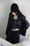 Halim studded black denim