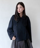 DOUBLE BUTTON WOOL COAT