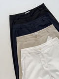 Curved Cotton Barrel Pants