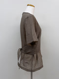Earth Wrap See-Through Half Blouse