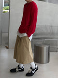 Solid Cotton Banding Bermuda Pants
