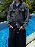 Stone Denim Washing Knit Trucker Jacket