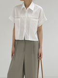 New Tapt Big Pocket Cropped Shirt