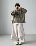 Natty Herringbone Balloon Pants
