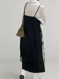 Shine bustier layered long one piece