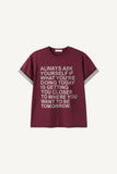 Graphic color matching roll-up T-shirt