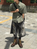 Sus patch work half shirt