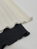 [SET] Pleated Sleeveless Skirt Two-Piece Set