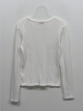 Punching Round Cardigan T-shirt