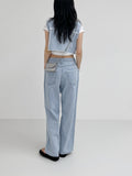 [unisex] Risk Vintage Wide Denim Pants