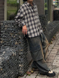 Ombre Over Check Shirt