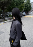 COLLARLESS CURVE JACKET