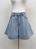 Culotte Wide Denim Shorts