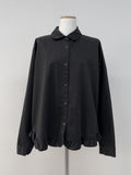 Peach Frill Loose-Fit Shirt