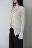 Lobul frill knit cardigan