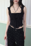 Touch punching frill sleeveless