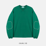 Elbow patch string sweatshirt