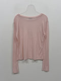 Boatneck Tencel See-Through T-Shirt