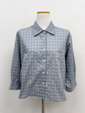 Tartan Check Three Quarter Crop Shirt