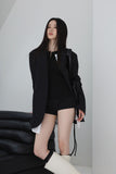 shirring tight short pants