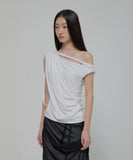 Braided Drape One-Shoulder Top