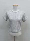 Roll-up Short Sleeve Crop T-Shirt