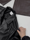 Flat Single Overfit Leather Jacket